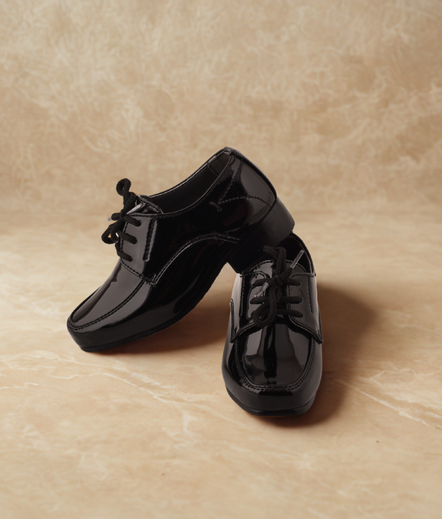 William Black Shoes For Kids Shining Black - Harpers