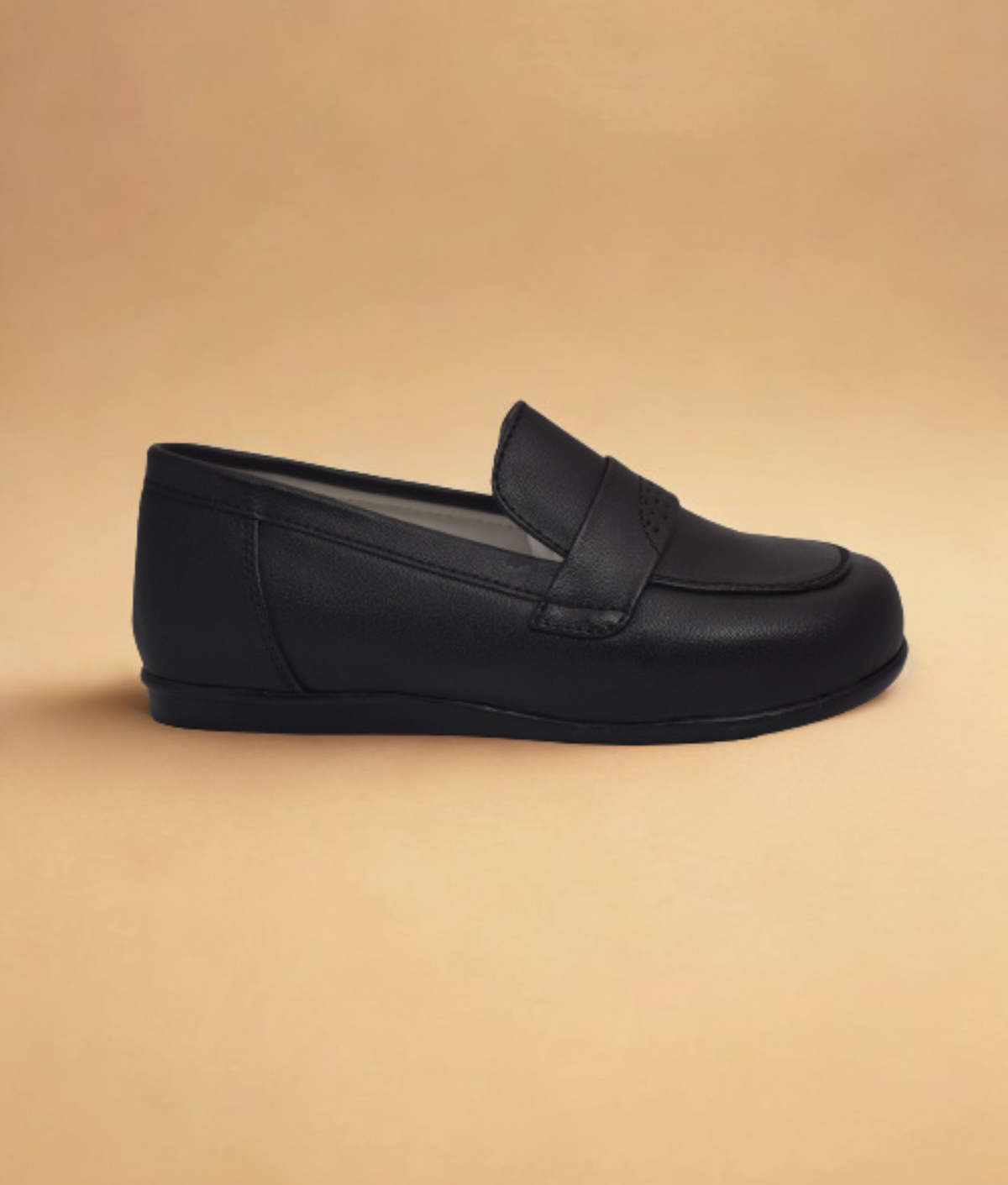 Matte Black Loafers Shoes for Babies - Harpers