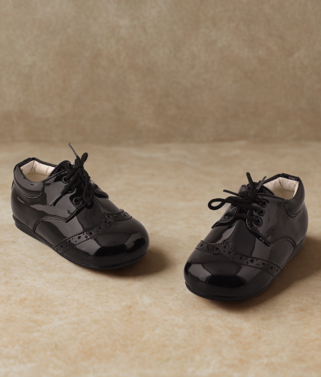Brouge Black Shoes for Kids in Napa Early Step - Harpers